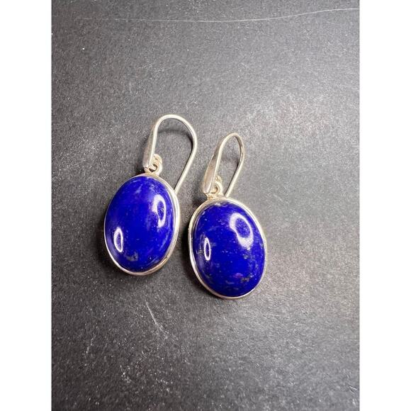 NEW Lapis Lazuli sterling silver earrings 9.07 grams - Picture 1 of 11